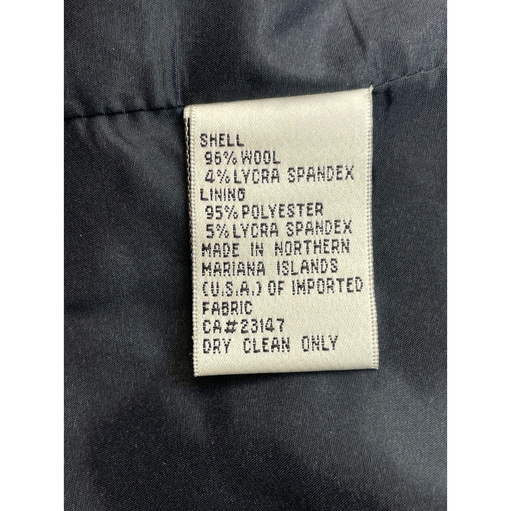 Talbots‎ Blazer Womens 18 Blend Navy Blue Wool Stretch 2-Button Single Breast - Picture 4 of 8